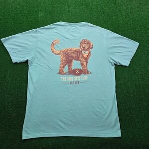 Old Row Tshirt Mens Large Teal Green The Good Boys Club Dog Graphic Tee Casual